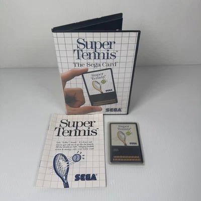 Super Tennis The Sega Card SEGA Master System Game Complete CIB - Image 1 of 3
