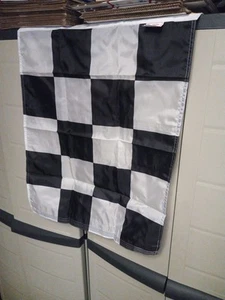 USA Made 24"x30" Checkered Racing Flag - Black & White American Made - Picture 1 of 7
