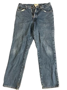 Jeans LL Bean uomo 33x32 blu vestibilità classica foderato in pile gamba dritta 100% cotone - Foto 1 di 11