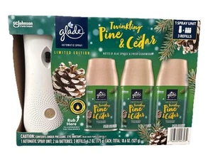 Glade Twinkling Pine and Cedars Automatic Spray with 3 Refills Limited Edition N - Picture 1 of 8