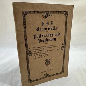KFL Radio Talks on Philosophy & Psychology 1929 1st Ed Manly P. Hall VG Pamphlet - Picture 1 of 21