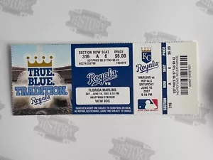 2007 Florida Marlins Kansas City Royals Ticket 6/16/07 Miguel Cabrera Home Run - Picture 1 of 1