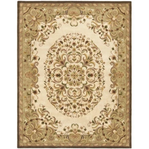 SAFAVIEH Heritage HG640A Handmade Beige / Green Rug - Picture 1 of 27