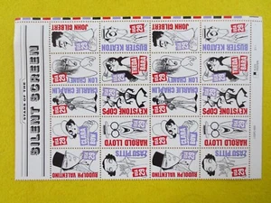 Sc# 2819 -2828 SILENT SCREEN STARS 29¢ Bloque de 16 1994 MNH Doc - Imagen 1 de 6