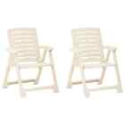 Vidaxl Garden Chairs 2 Pcs Plastic White