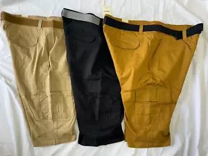 Men's Sovereign State Big & Tall Stretch Multi Pocket Cargo Shorts w/Belt *44-50 - Picture 1 of 13