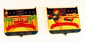 Team USA '92 Barcelona Spain Olympic SUMMER GAMES and SOCCER pins - Picture 1 of 2