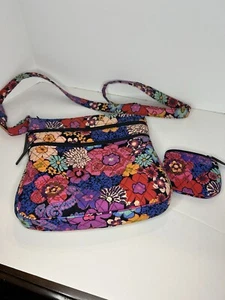 Vera Bradley Floral Fiesta Crossbody Purse and Coin Pouch - Picture 1 of 8