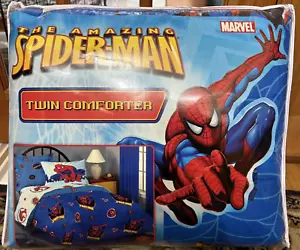 Vintage 2006 Marvel Spider-Man Twin Comforter Set JAY FRANCO POLYESTER - Picture 1 of 9