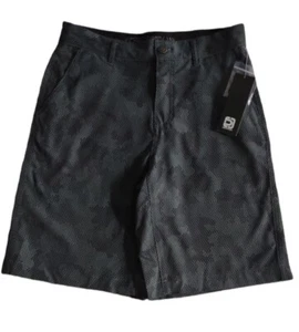 Distortion Boys 4 Way Stretch Shorts Size 14 Olive Camo Pants - Picture 1 of 3