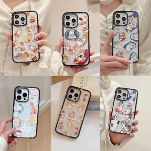 Cartoon Niedliche Katze Magnetische Handyhülle für iPhone 16 Pro Max 15 14 13 12 11 - Bild 1 von 23
