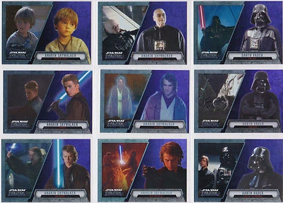 STAR WARS 2016 TOPPS EVOLUTION PURPLE PARALLEL SET (100) 2 CARDS PER BOX *RARE* - Image 1 of 2