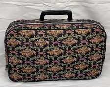 VINTAGE Bantam Travelware Suitcase Bag Black Green Pink Carry On  Luggage