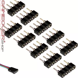 10x RGB LED macho hembra conector adaptador acoplamiento 10mm tira barra 5050 - Imagen 1 de 1