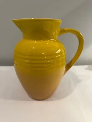 Le Crueset Yellow / Orange Ombre 9" Pitcher Jug - Image 1 of 4
