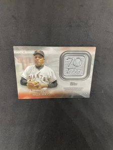 2021 Topps - Topps 70th Anniversary Manufactured Logo Patches Willie Mays - Picture 1 of 1