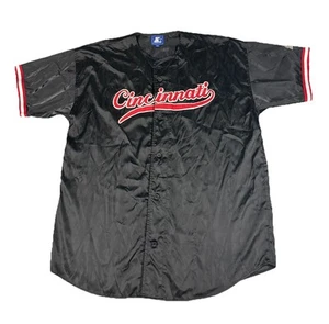 Vintage Cincinnati Starter Jersey Satin Button Up Spell out Bearcats Men’s 2XL - Picture 1 of 7