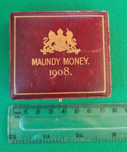 1908 MAUNDY MONEY CASE ONLY - Picture 1 of 4