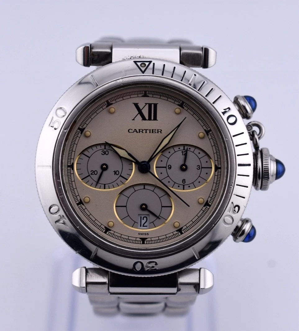 Cartier Pasha - 38 mm, Stainless Steel | eBay