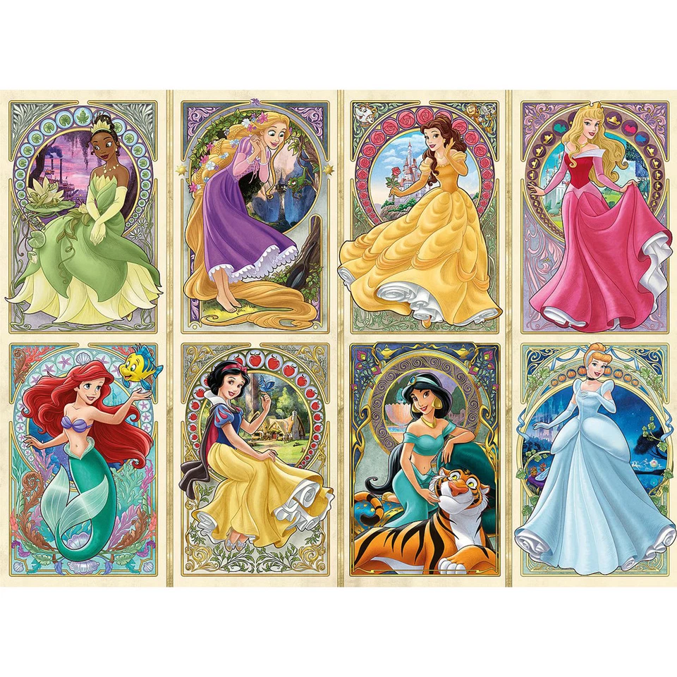 1000pc Ravensburger Disney Art Nouveau Princesses Family Jigsaw Puzzle Set - image 1 of 1