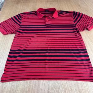 Blac Label Red Black Stripe Polo Shirt 3XL Short Sleeve Cotton Blend - Picture 1 of 4