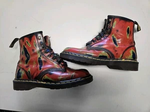 💥Size 7(uk) Dr. Martens Doc England Rare Vintage cherry Rub-Off Boots 💥 No Box - Picture 1 of 17
