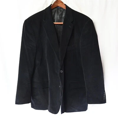 Blazer Traje Chaqueta Abrigo Deportivo Stafford 48R Negro Pana 2 Btn Foto 1 de 4