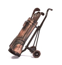 TEMPERAMATITE VINTAGE IN METALLO SACCA da GOLF - PENCIL SHARPENER GOLF BAG