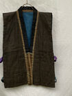 Japanese Vintage Boro Sashiko Hanten Vest Men Used from Japan