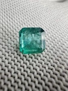 1.75cts Natural Emerald Cut Zambian Emerald Loose Gemstone 7.2 X 7.2mm For Ring - Picture 1 of 3