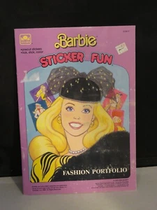 Pegatina Barbie 1988 vintage divertido libro dorado - nueva y sin usar - Imagen 1 de 7