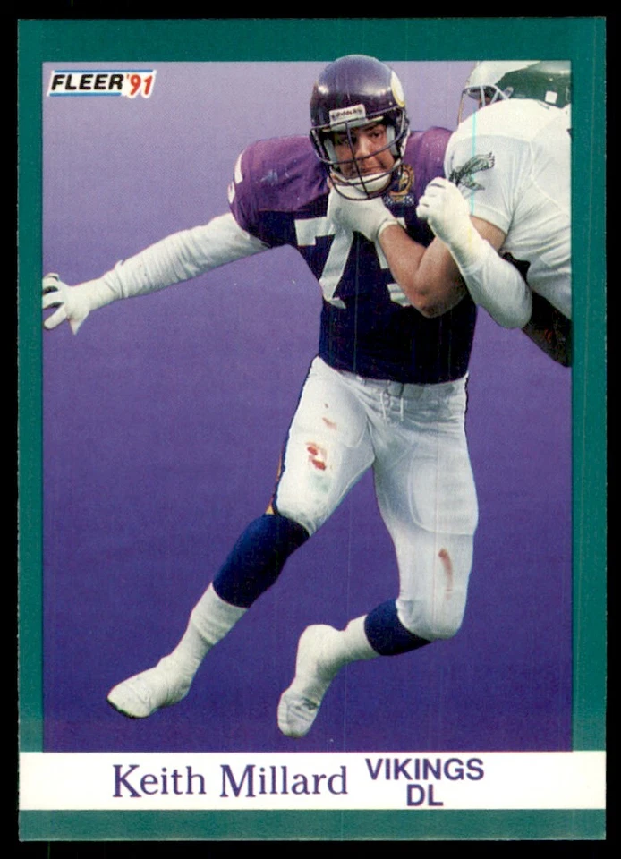 1991 FLEER KEITH MILLARD MINNESOTA VIKINGS #287 - Image 1 of 2