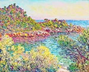 Landscape near Monte Carlo Painting by Claude Oscar Monet Reproduction - Picture 1 of 3
