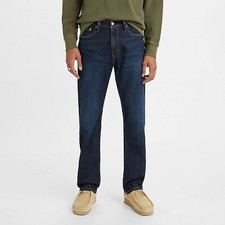 Levi's Men's 505 Straight Regular Fit Jeans - Dark Blue Denim 34x30