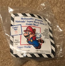 Nintendo Super Mario Bros 3 1990 McDonalds Happy Meal Under 3 Toy Mario New