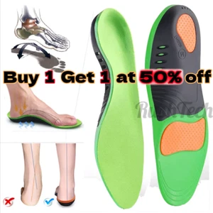 Orthotic Shoe Insoles Inserts Flat Feet High Arch Support Plantar Fasciitis - Picture 1 of 7