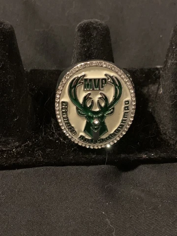 2018-19 Milwaukee Bucks Giannis Antetokounmpo MVP Ring Sz11 Brand New Replica Cover