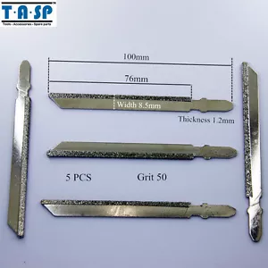 5 STCK. 100 mm T-Schaft Granit Schneiden für Diamant Stichsägeblätter 50er-Körnung Werkzeuge - Bild 1 von 5