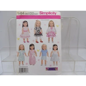 Patrón de costura de ropa para muñeca Simplicity 1484 18"/45,5 cm - Imagen 1 de 2