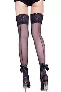 Women Sheer Clubwear Party Sexy Costume Stocking Nylon Mesh Tights, One Size - Picture 1 of 1