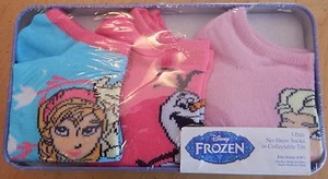 Disney Frozen Girl's Socks Set of 3 Size 6-8 1/2 - Picture 1 of 2