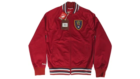 New Real Salt Lake Mens Sizes S-M-L-XL-2XL Mitchell & Ness Full Zip Track Jacket Cover