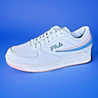 Fila Women's A-LOW Retro Tennis Shoes Platform Sneakers White Blue Pink Size 8.5 - Image 1 of 4