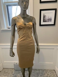 Dolce & Gabbana GOLD Charmeuse Bustier Dress Size 28/42 S chest 32”D&G - Picture 1 of 12