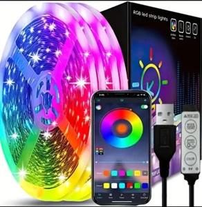 New 10m LED Strip Lights RGB Colour Changing Light with Remote Bedroom Party - Picture 1 of 8