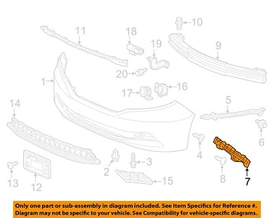 HONDA 原始设备制造商 11-13 Odyssey 前保险杠保险杠组件-间隔器 71198TK8A00 — 第 1/2 张图片