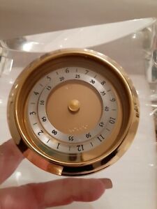 Movado Crystal Slanted Clock, The Face Moves To Tell Time, MCM, Rare desk clock 