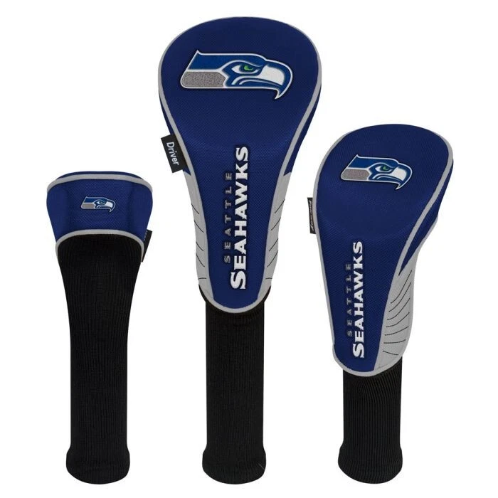 JUEGO DE FUNDA DE CABEZA DE GOLF DE NAILON DE ALTA CALIDAD SEATTLE SEAHAWKS LOGOTIPO BORDADO Foto 1 de 1