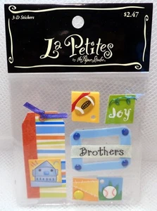 Pegatinas para álbumes de recortes LA PETITES Brothers (NUEVAS) - Imagen 1 de 2