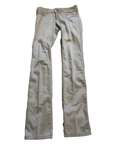 Emporio Armani Woman's Grey Cotton Low Rise Skinny Pants/Jeans Labeled Size 27  - Picture 1 of 14